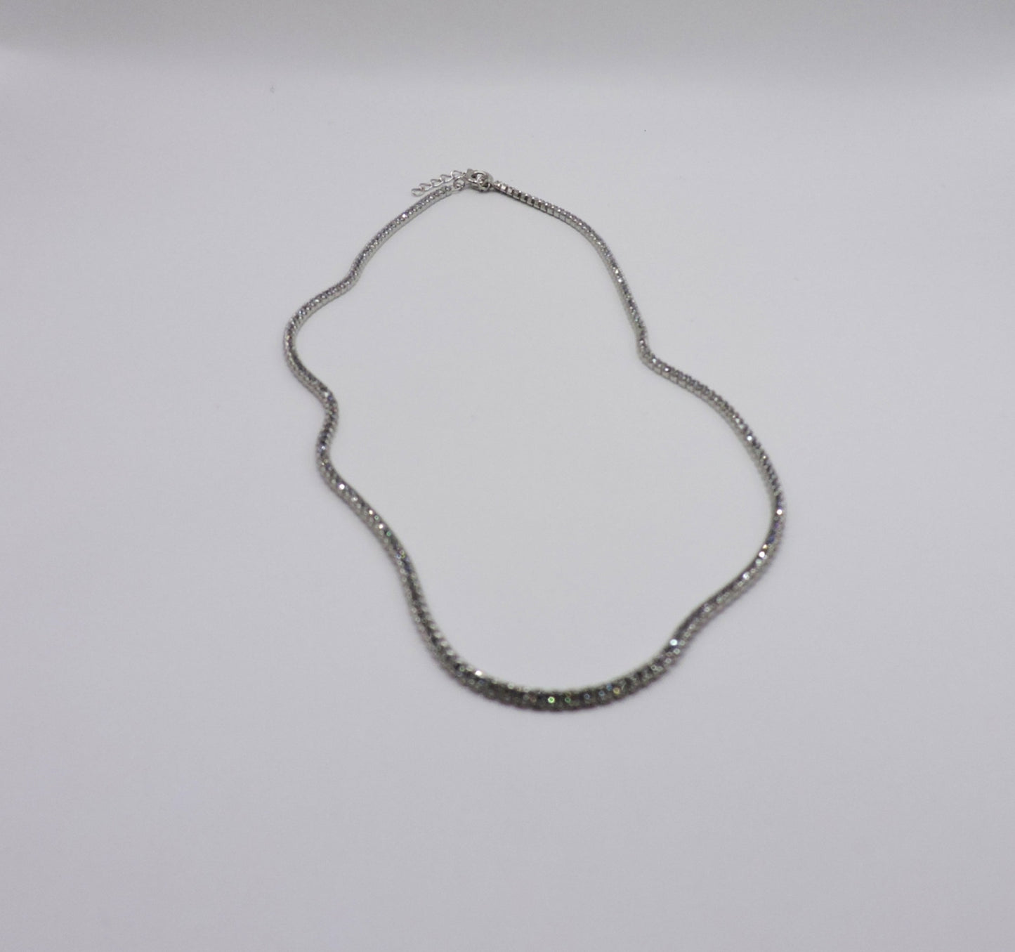 Silver Tennis Choker with Zircons in 925 silver