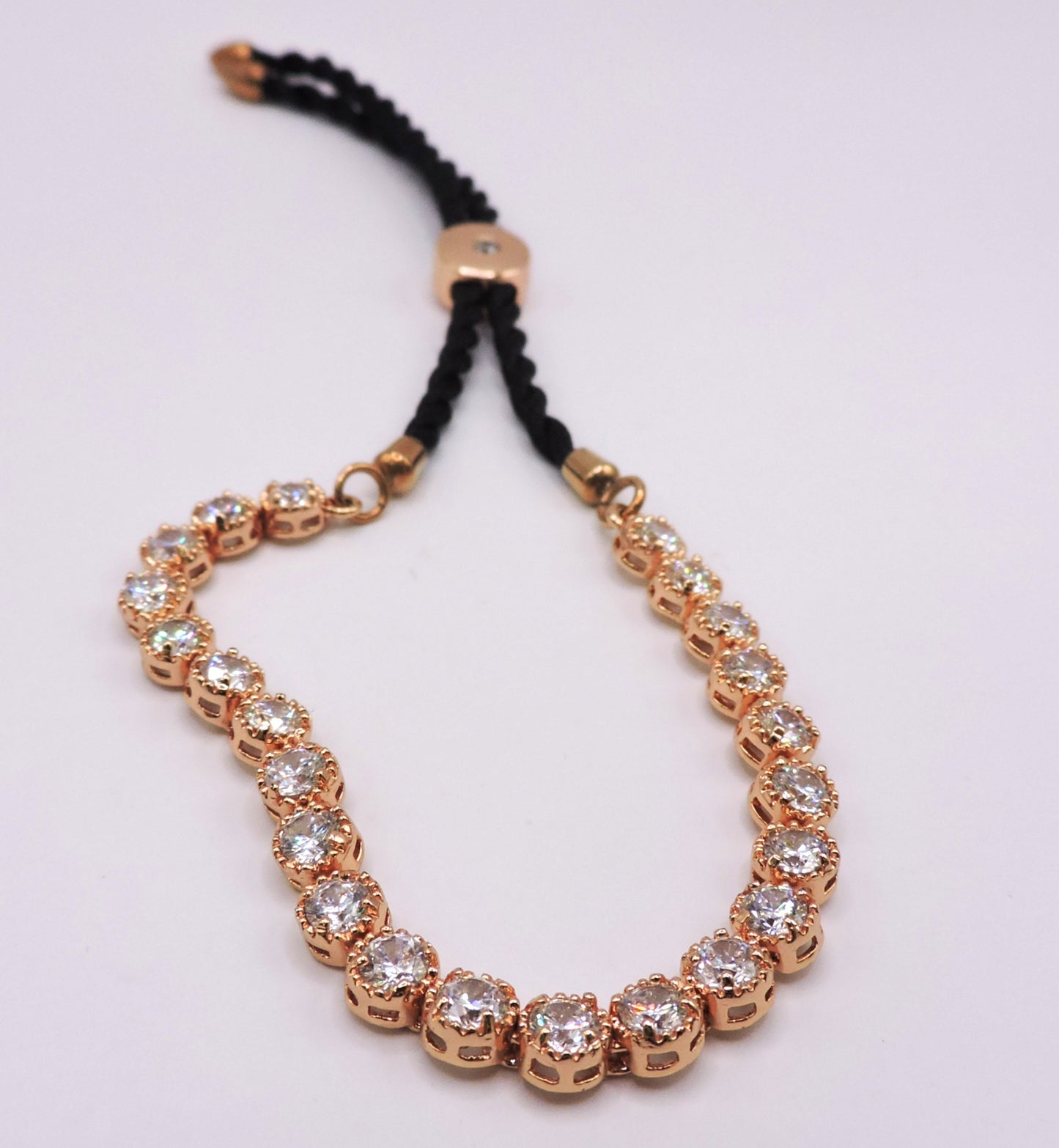 Rose Gold Bracelet Cord in Goldfilled and Zicons