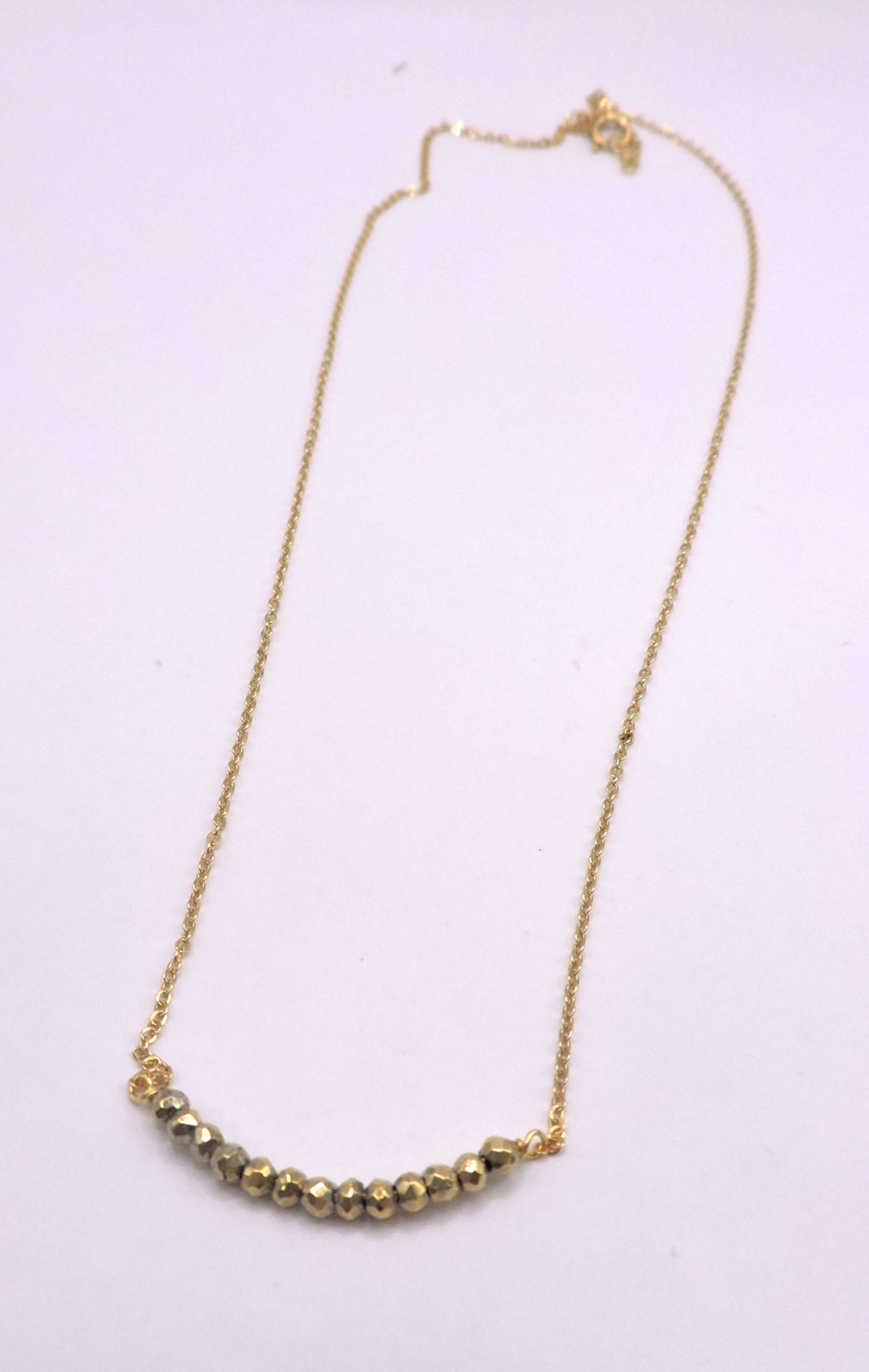 Gold-plated Silver Necklace with Beads