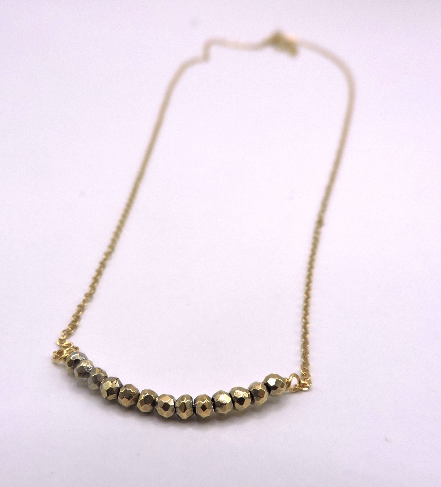 Gold-plated Silver Necklace with Beads