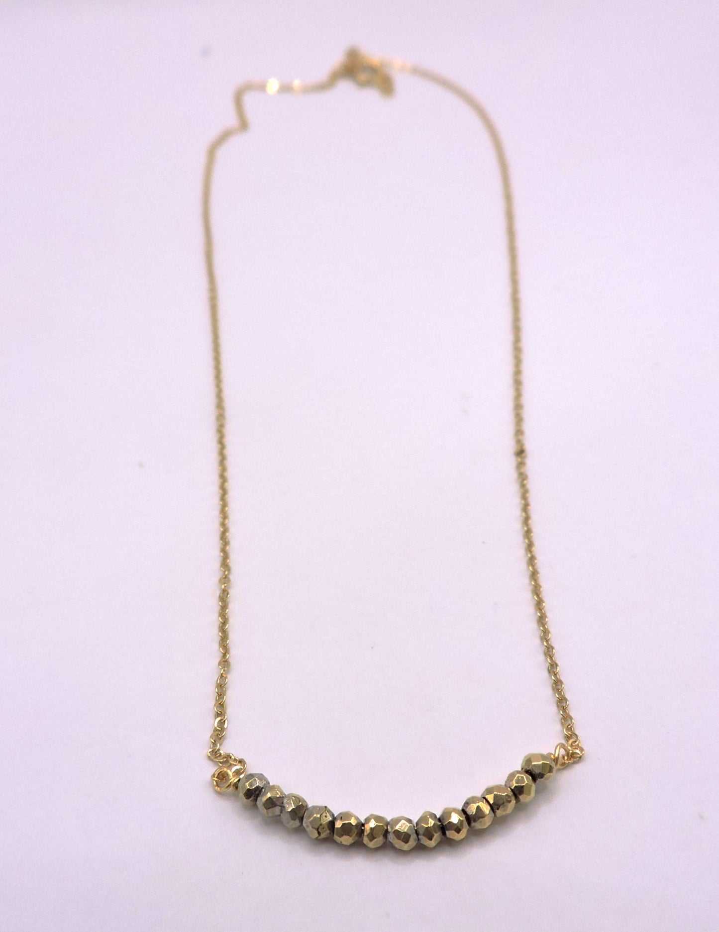 Gold-plated Silver Necklace with Beads