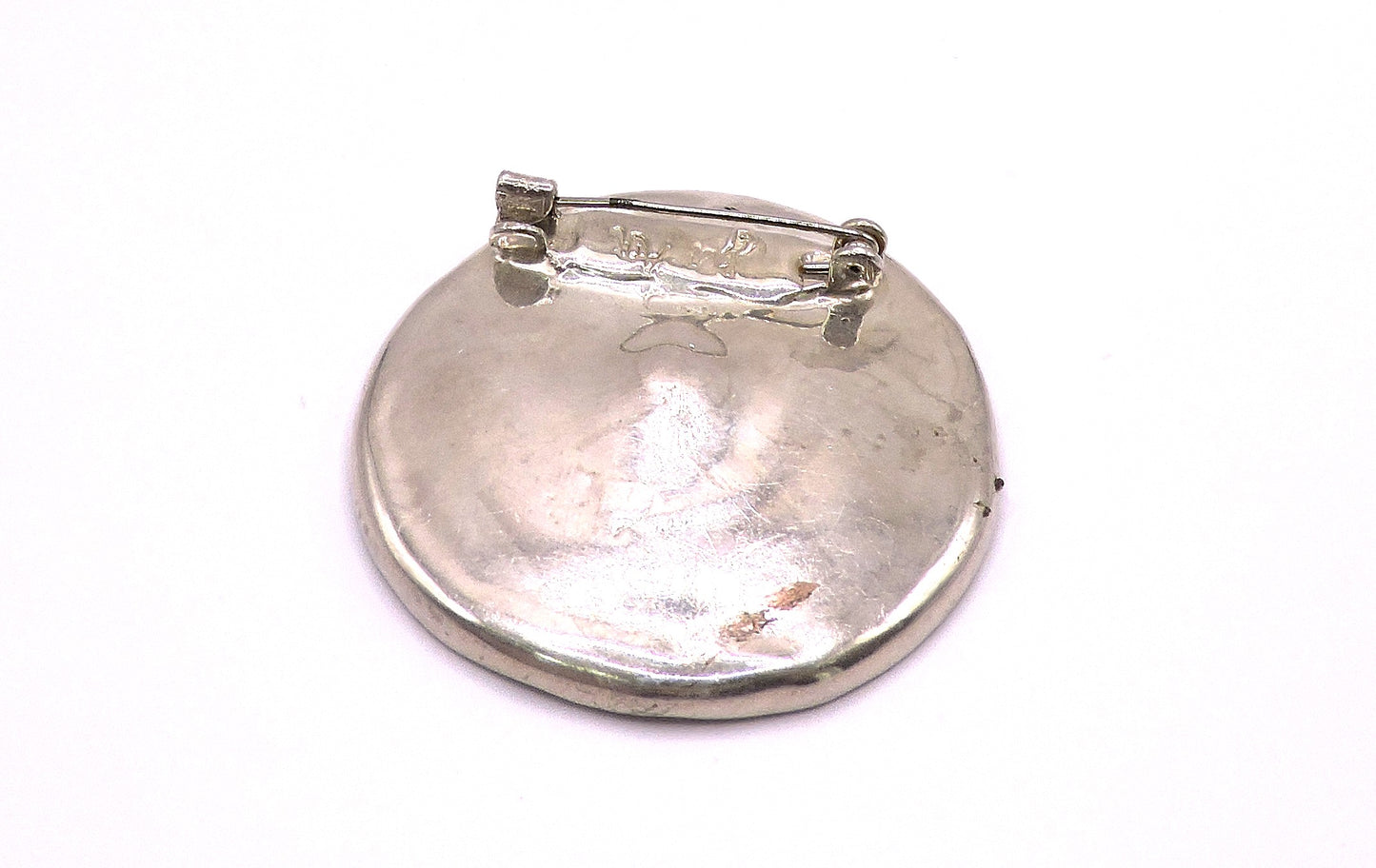 Silver Necklace and Pin with Hoops by Israeli Designer.