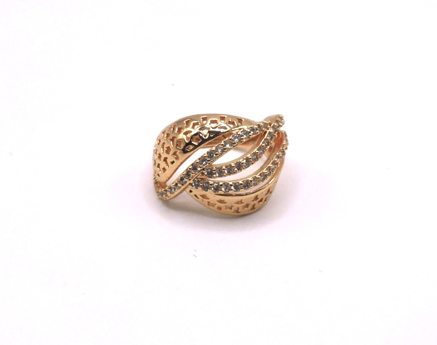 Gold-filled Filigram Ring with Zirconia size 6/8.