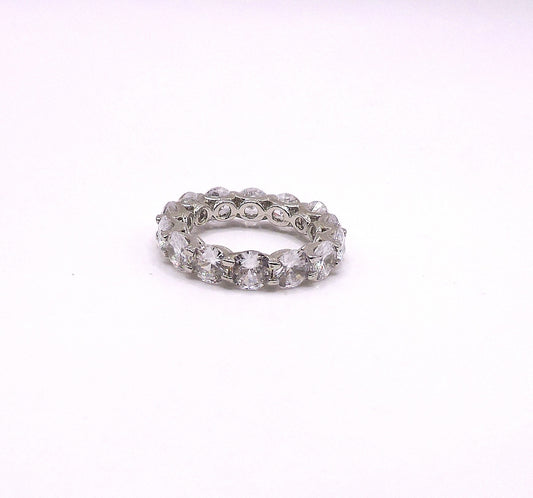 White Goldfilled Headband with Zircons. Size 6