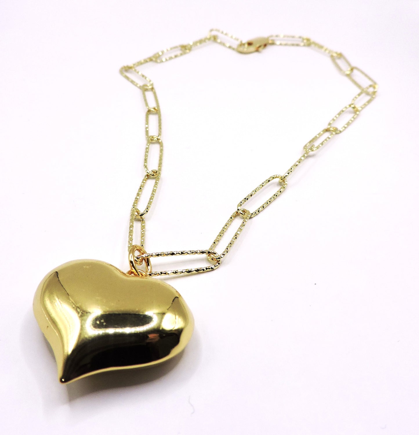 Gold-filled chain necklace with Heart.