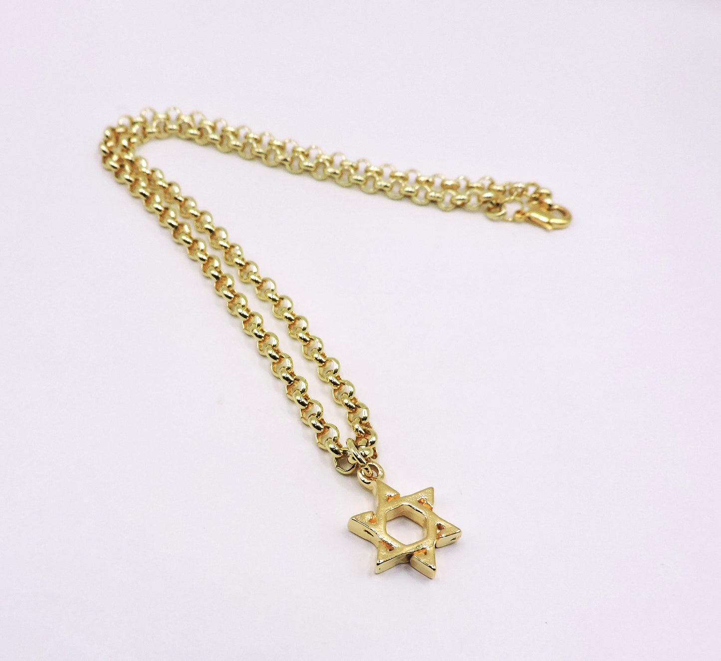 Gold-filled chain necklace with Star of David