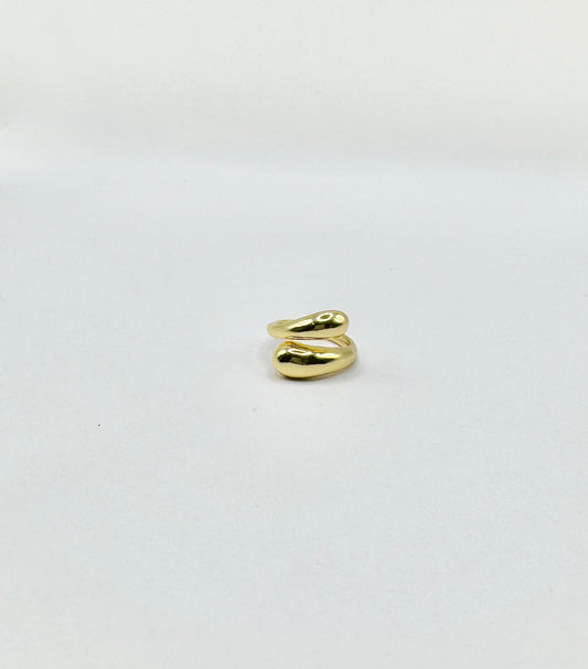 Gold Filled Two Teardrop Ring
