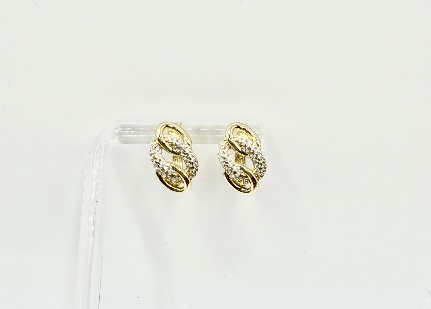 Small Micropave Chain-Style Earring in Gold Filled