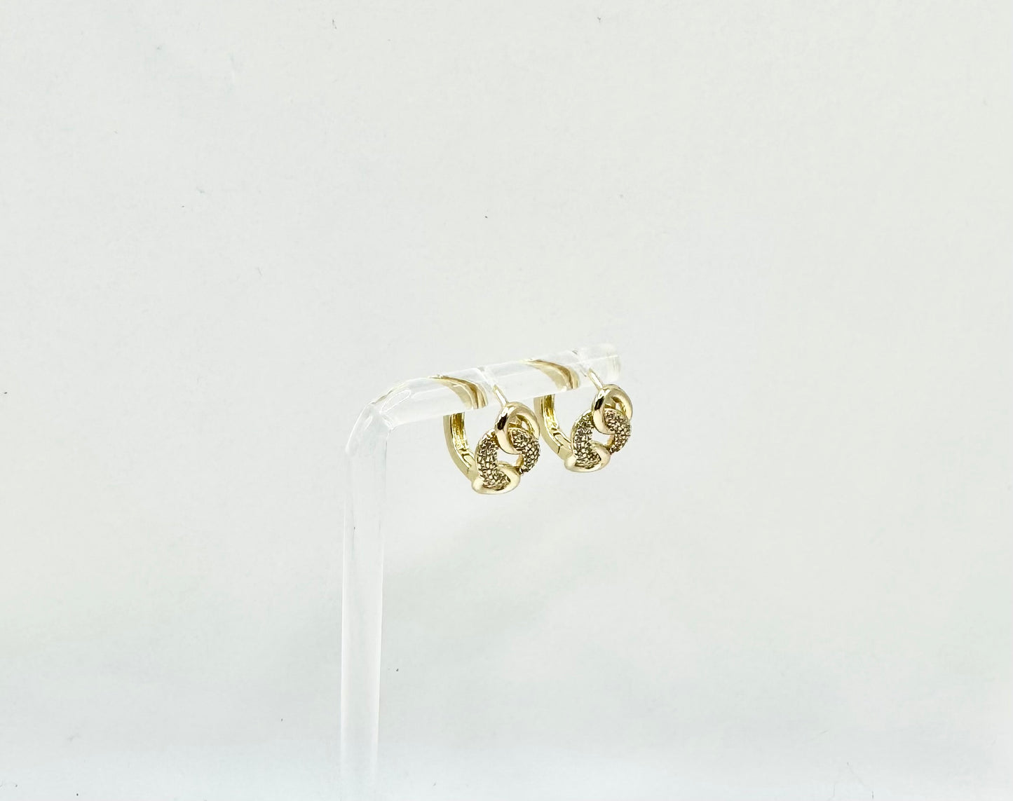 Small Micropave Chain-Style Earring in Gold Filled