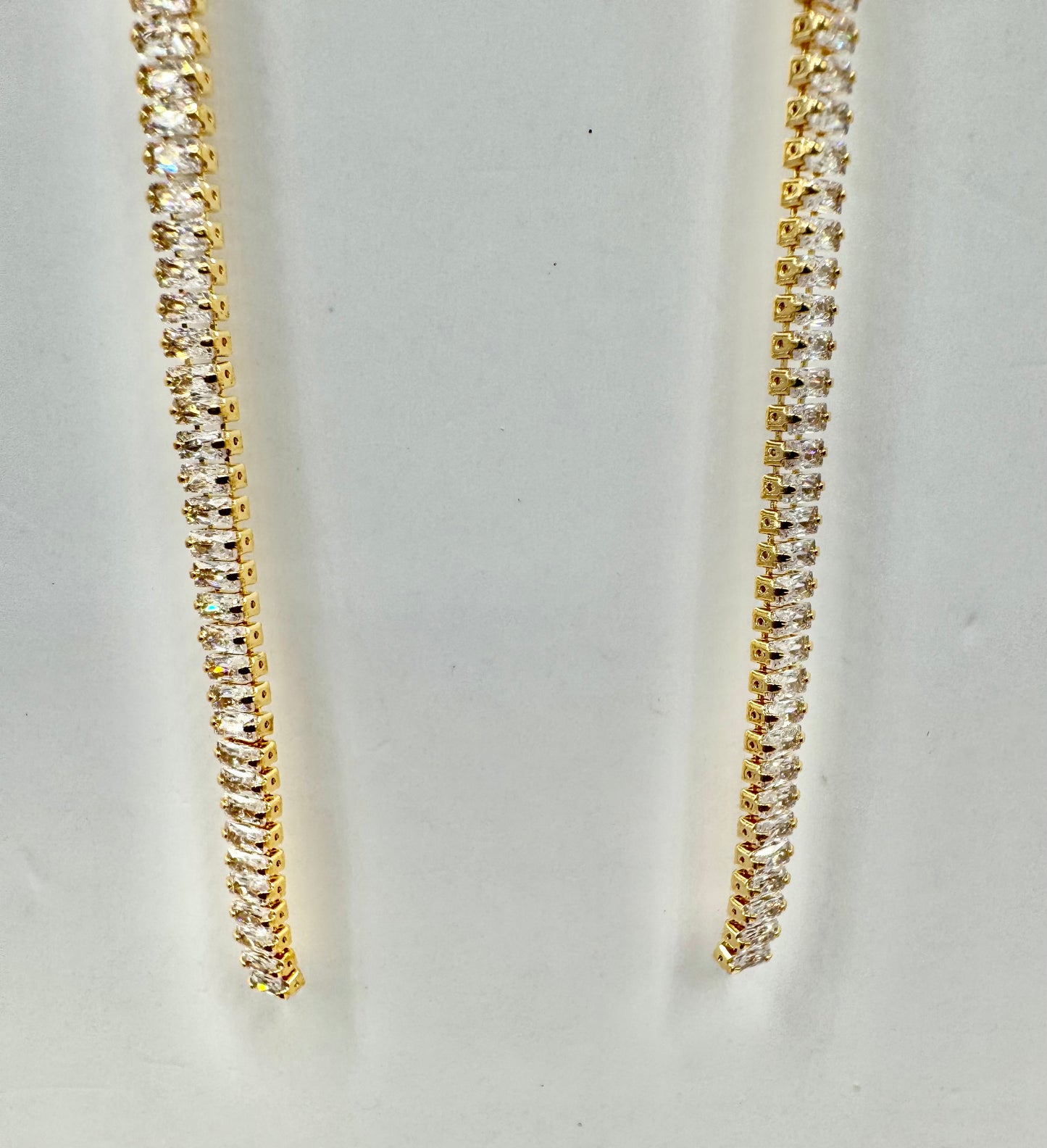 Long Rhinestone Hoops