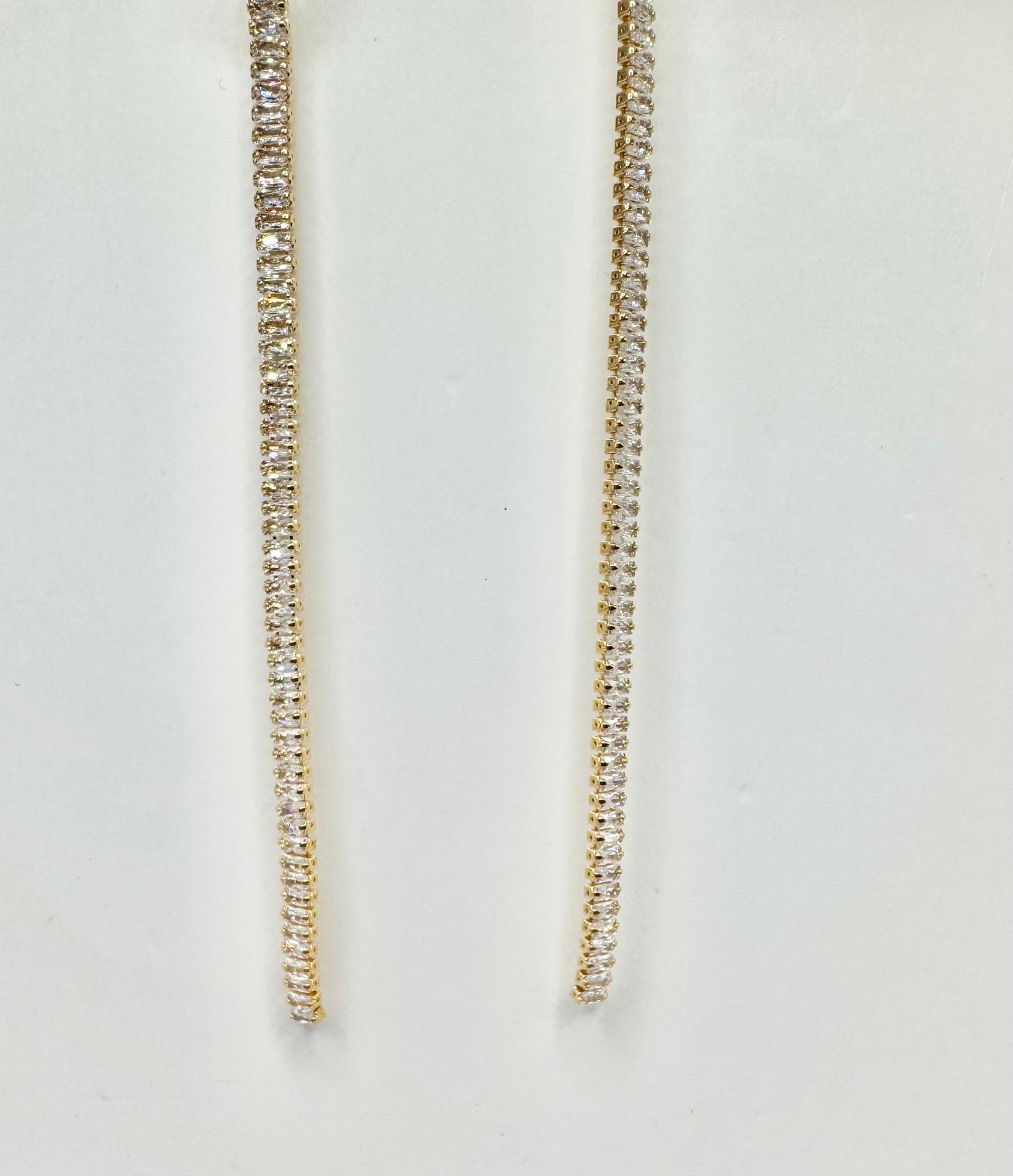 Long Rhinestone Hoops