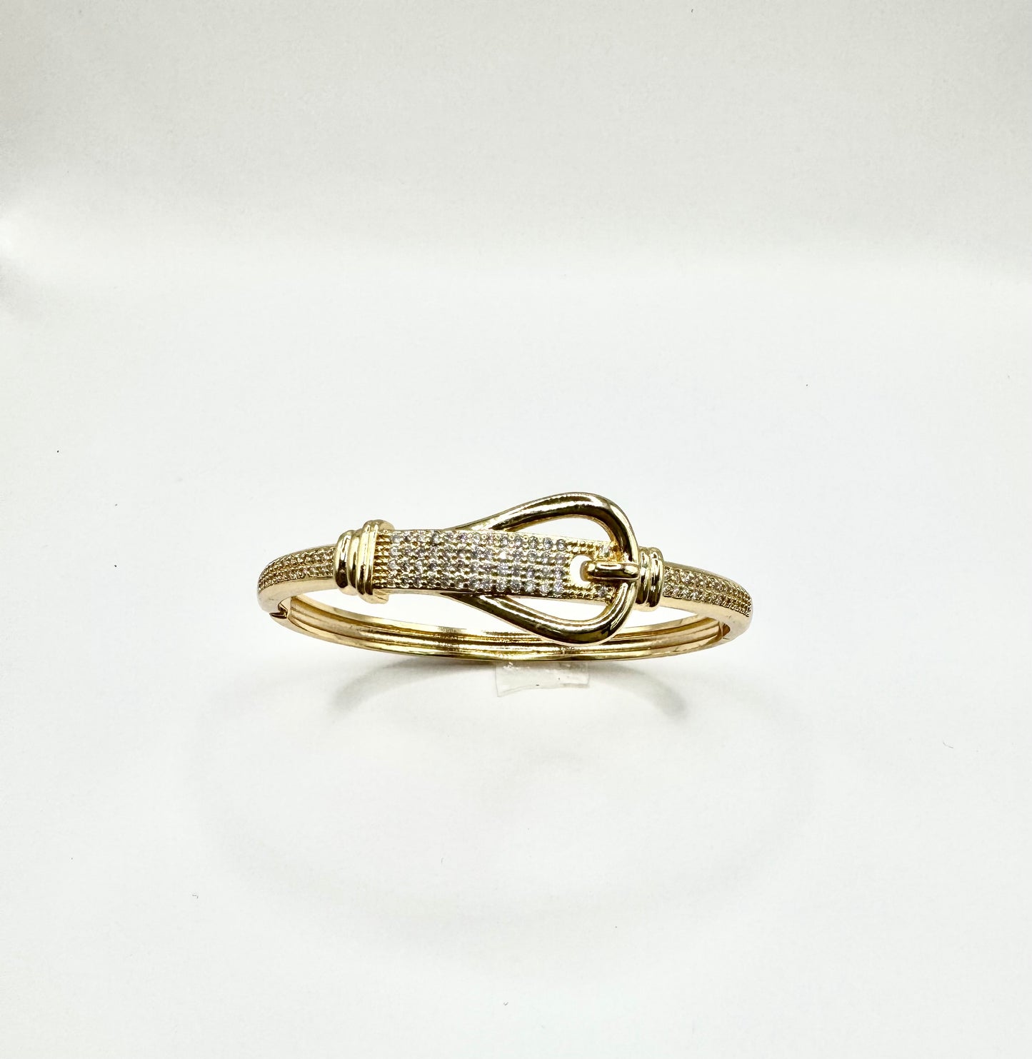 Micro Pave Buckle Bracelet in Gold Filled