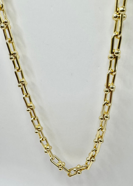 U-Shaped Chain Necklace Gold filled